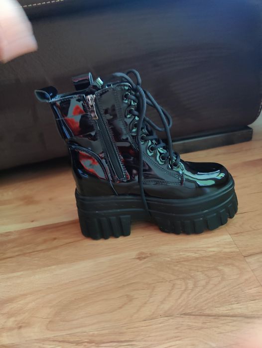Зимни черни боти на платформа 35 номер