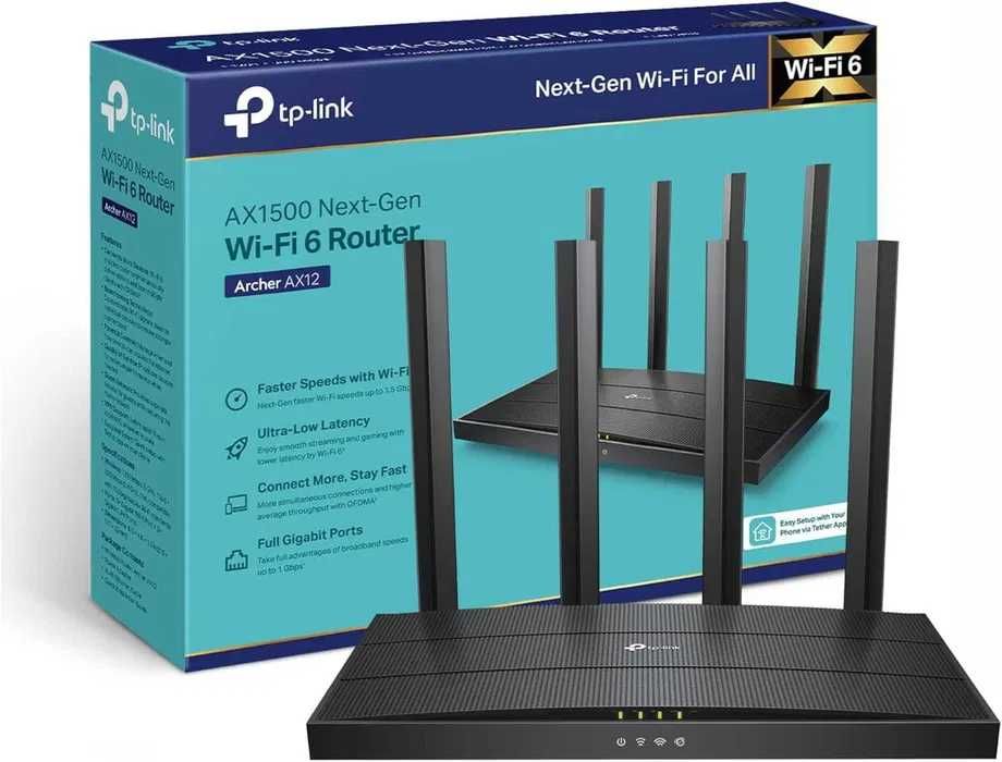 TP-Link Archer AX12 — гигабитный Wi-Fi 6 роутер AX1500. Есть доставка