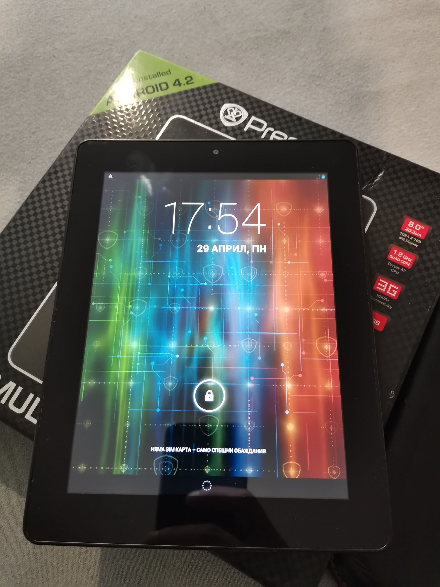 Tablet Prestigio Multipad като нов 8+16GB памет + слот за сим