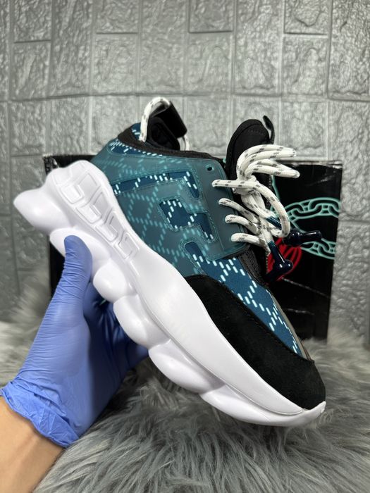 Versace Chain Reaction Blue Black White Albastru Negru cutie