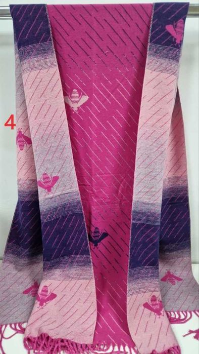 Кашмирен шал на  пчели уникален дизайн  две лица