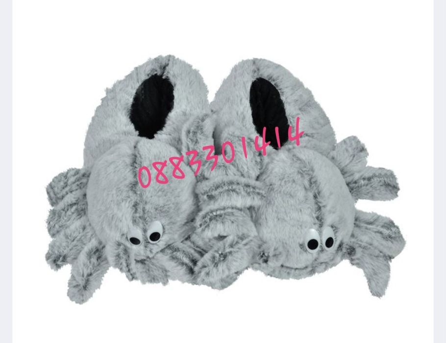 Плюшени пантофи Паяк 3D