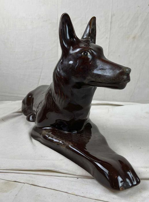 Statuie mare ceramica glazurata caine