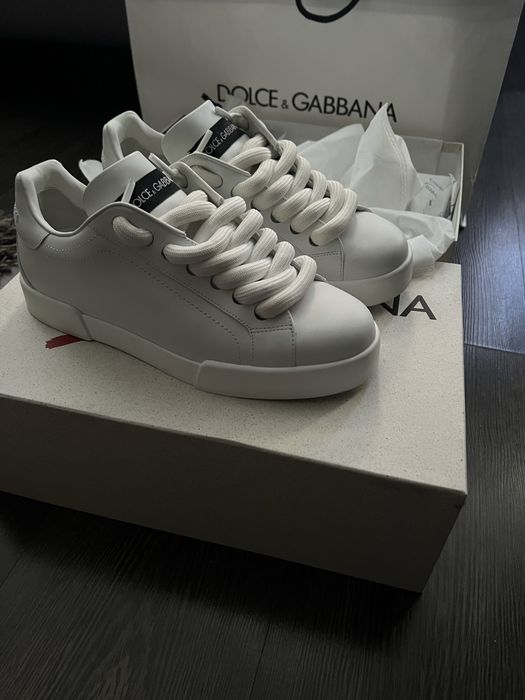 Vand Dolce Gabana protofino full alb sireturi jumbo cu factura