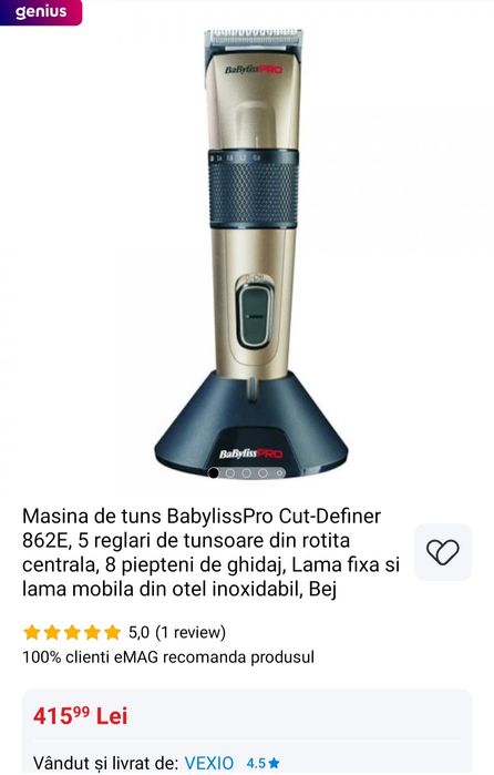Vand aparat de tuns