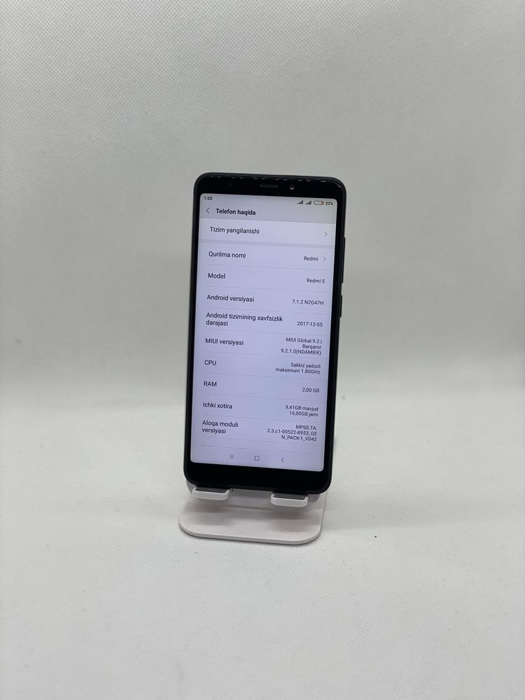Redmi 5 ideaaal karobkalik