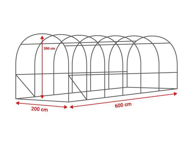 2x6 m - Solar profesionale de grădină, sera sere solarii legume - NOI!