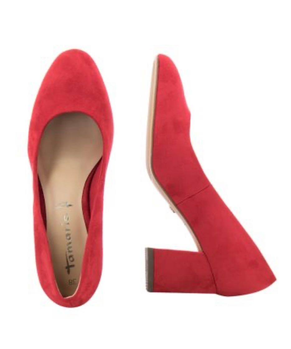 Обувки на ток Tamaris, червени, размер 39