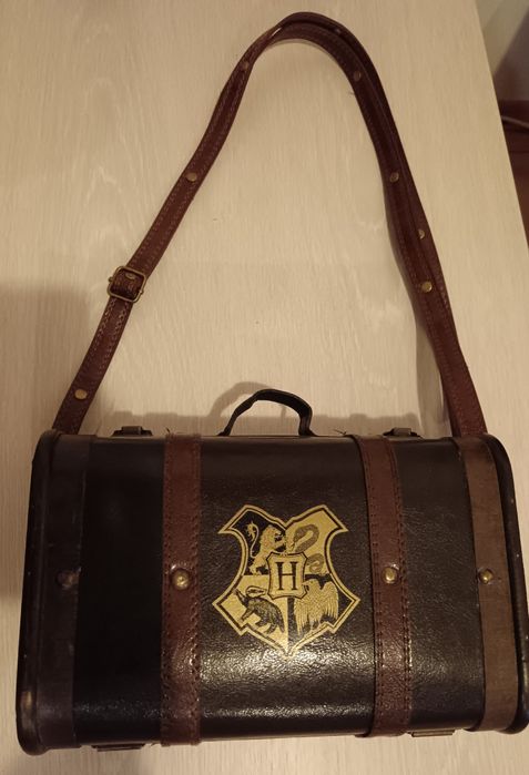 Geanta Harry Potter, din lemn și piele