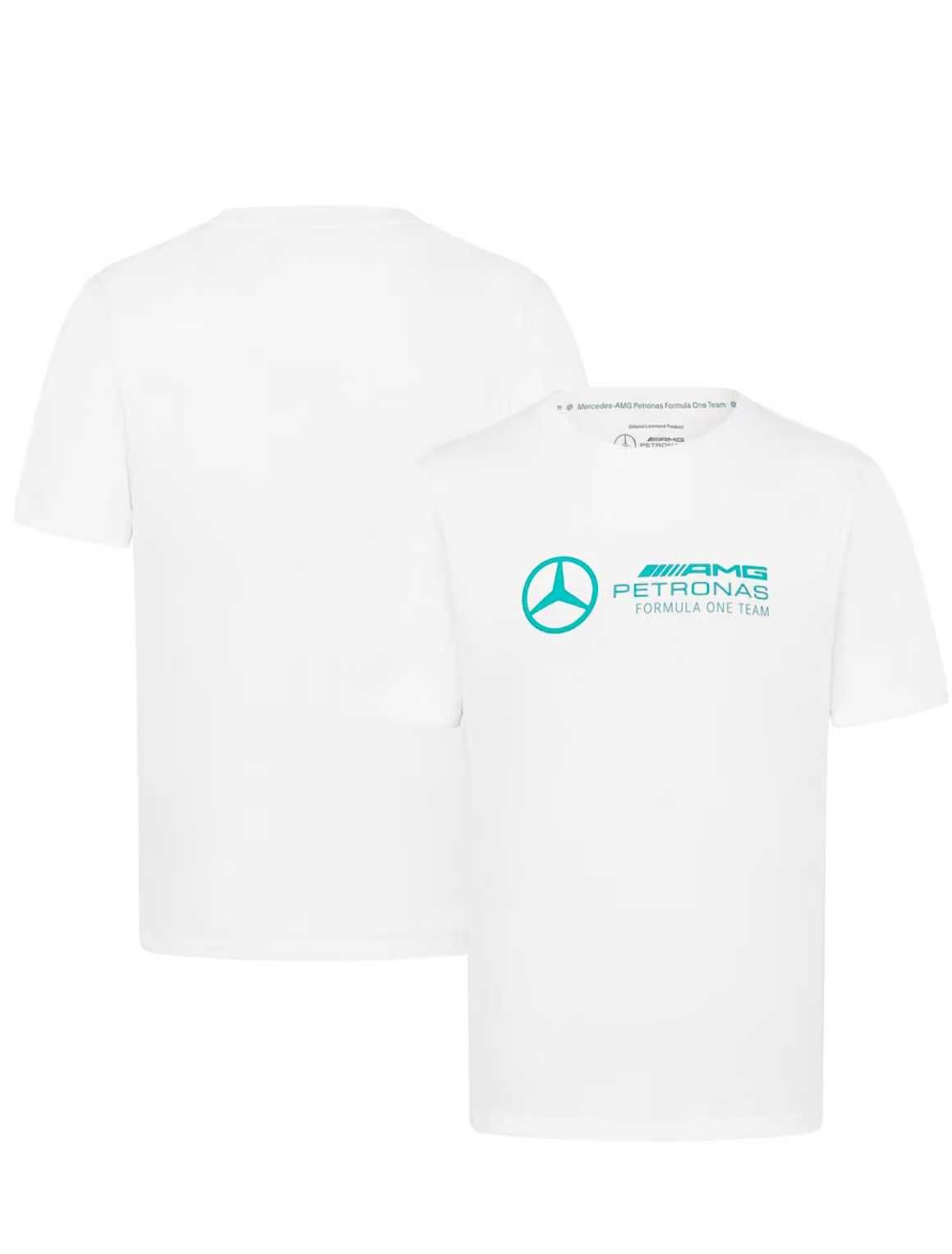 Мъжка тениска Mercedes AMG Petronas F1 Logo T-Shirt - White and teal