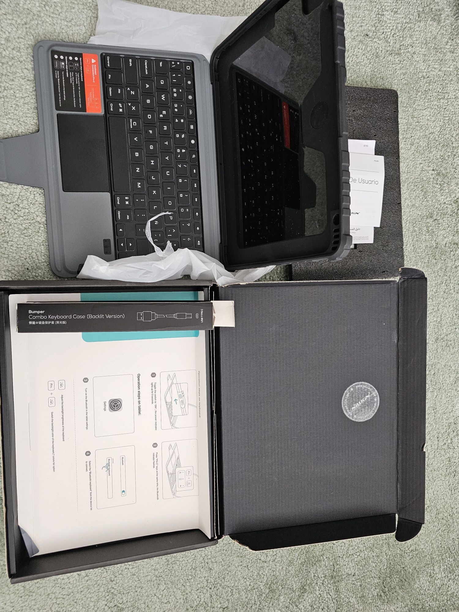 Husa cu tastatura Nillkin Bumper Combo pentru Apple iPad 10.9, Pro 11