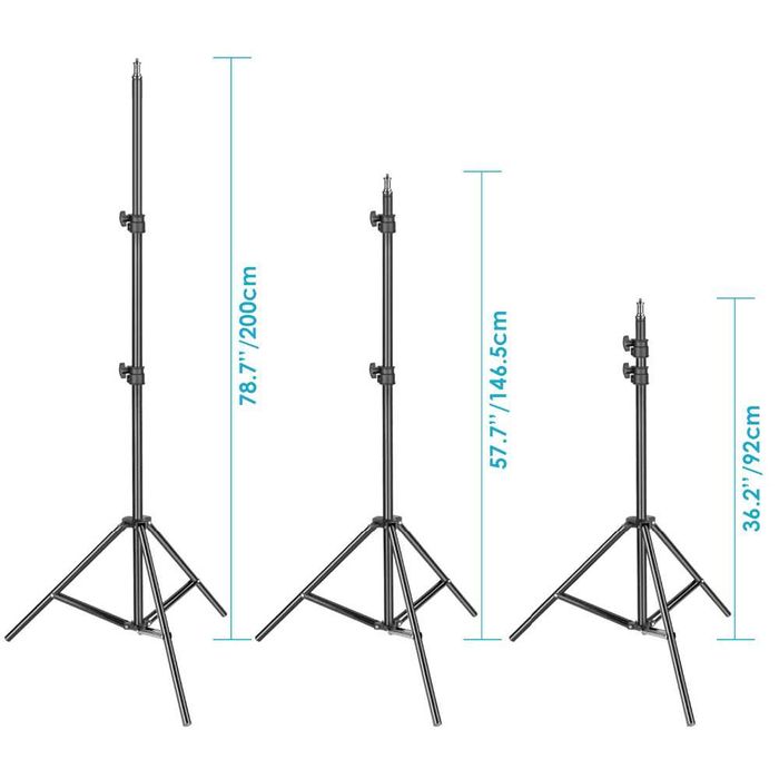 Trepied accesorii:  becuri, umbrelă.