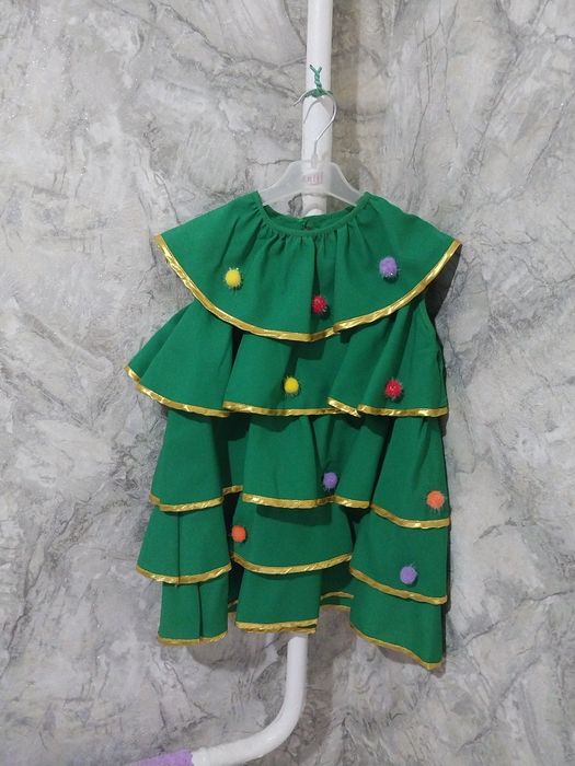 Платье елка новогодний наряд детский
