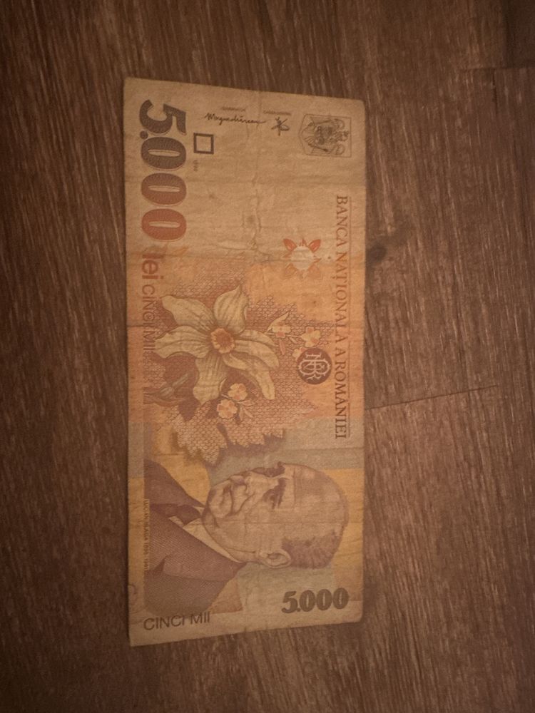 Bancnota 5000 lei an 1998