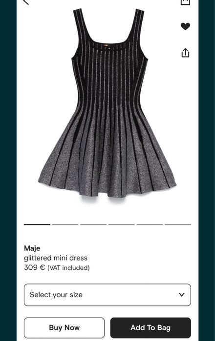 Maje оригинална дамска рокля S,M