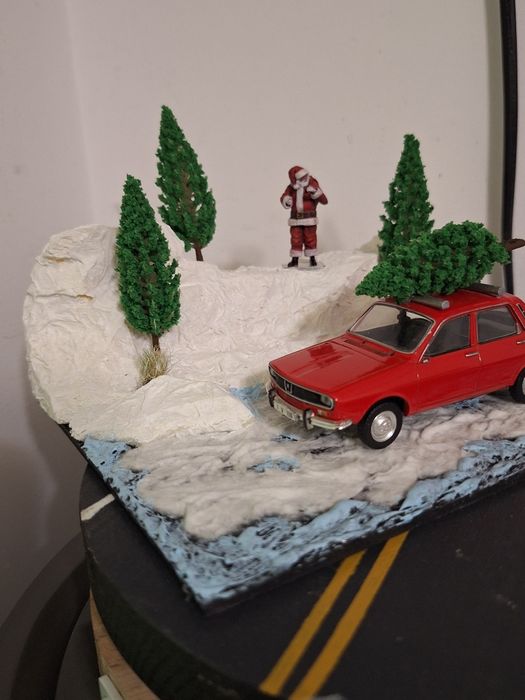 Diorama peisaj de iarna cu macheta inclusa