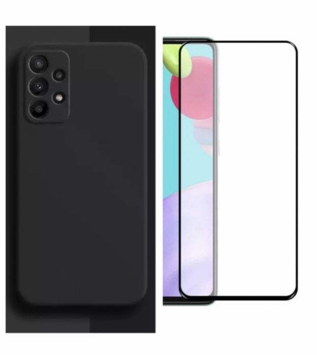 Samsung A53/A33/A34/A35/A36/A56 Husa Liquid Inter Fin+Folie Sticla 21D
