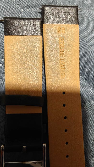 Нова 22мм каишка от Естествена Кожа - Супер Тънка и Удобна! + Подарък