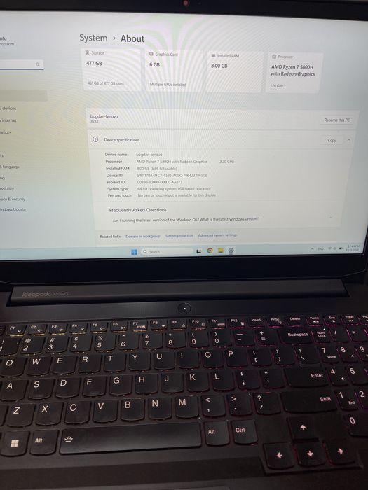 Vând laptop ideapadGAMING