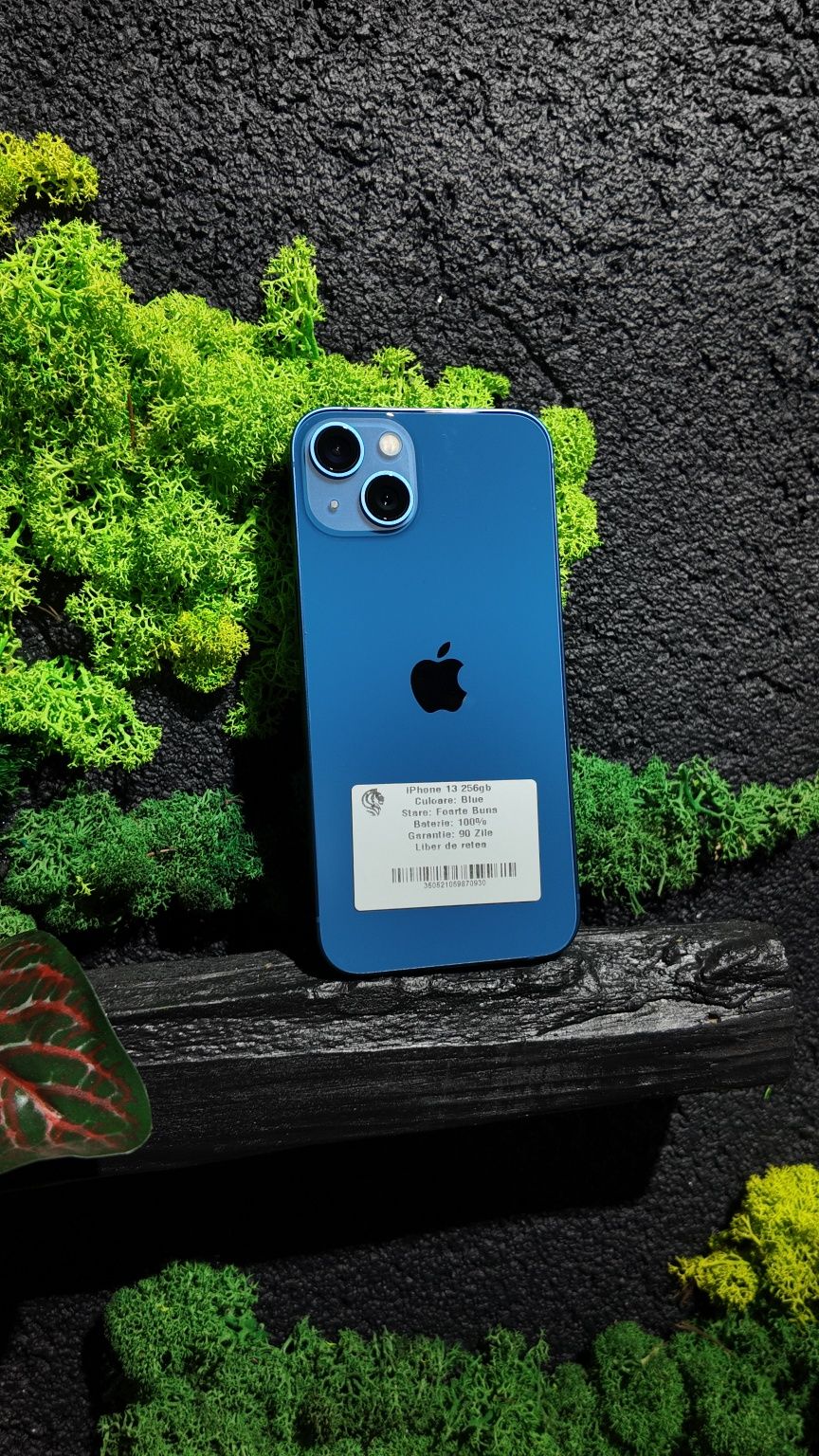 iPhone 13 256gb Blue Neverlocked Baterie 100%/Fact+Garantie