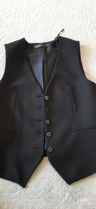 Zara черен елек ХС