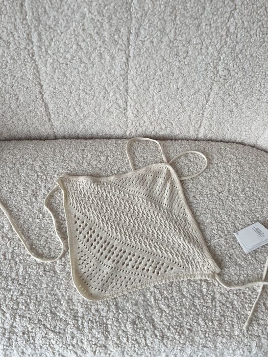 Дамски плетен къс топ