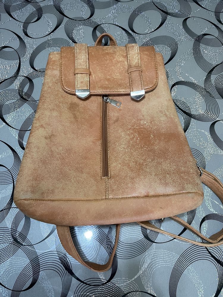 Rucsac dama piele naturala camel originala egipt