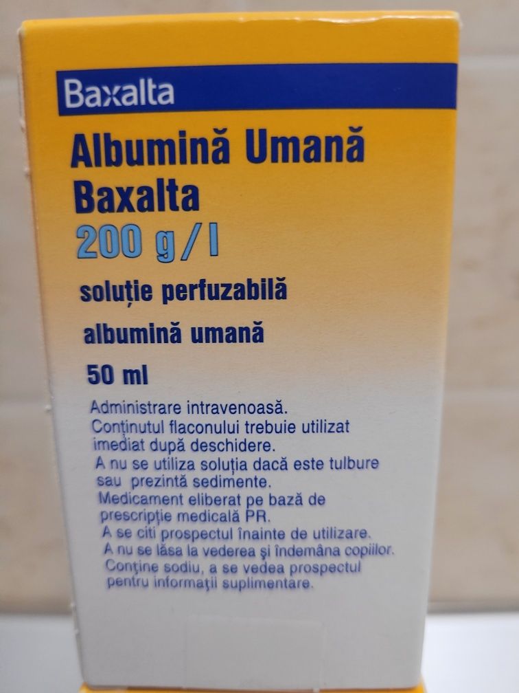 Albumina Umana Baxalta 200g/l, sol. perfuzabilla 50 ml