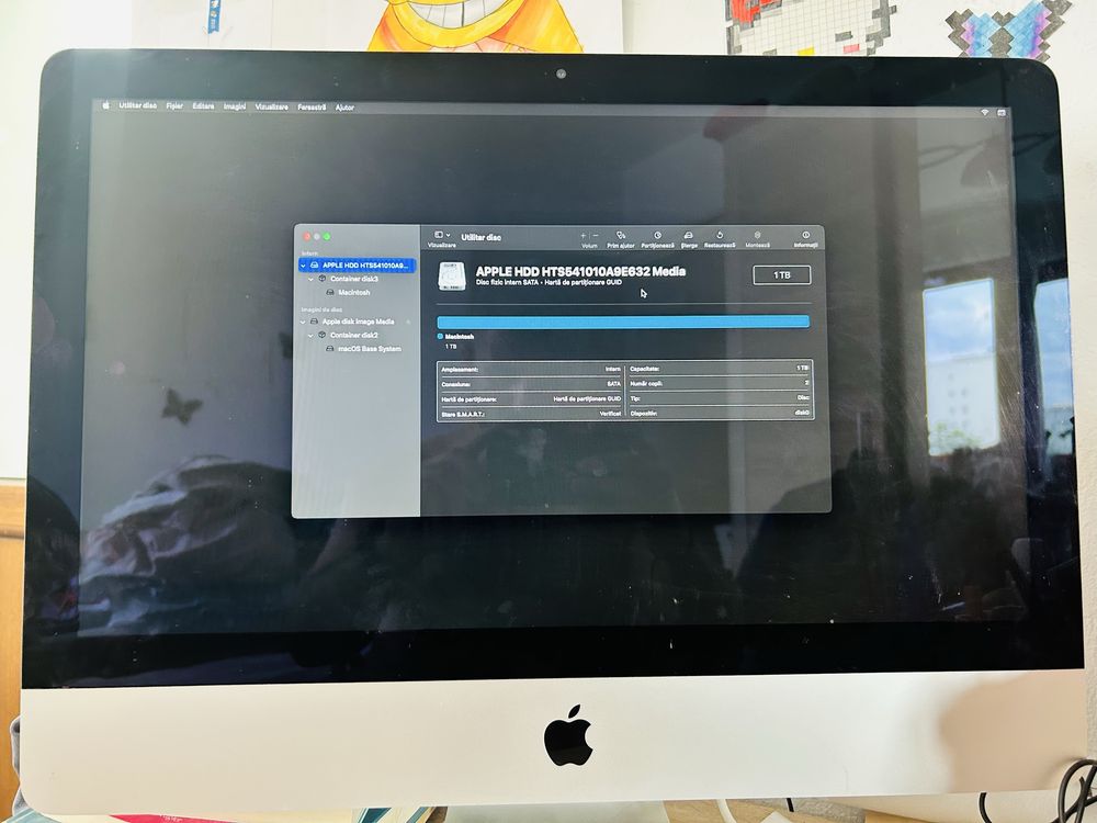 iMac 21.5” 2019– Intel i5, 8GB RAM, 1TB HDD – macOS Ventura