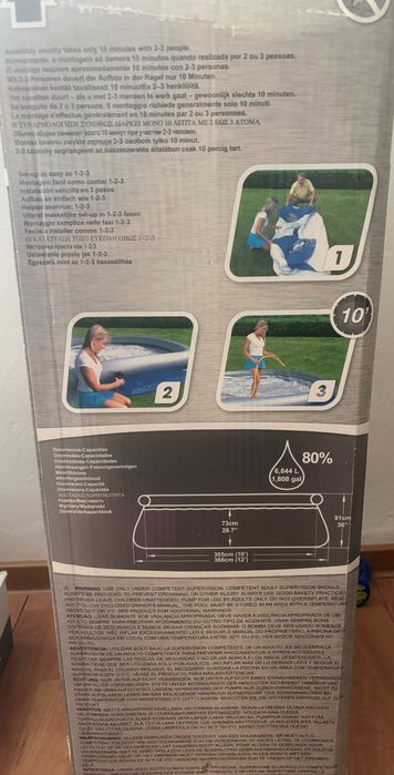 Piscină Bestway Fast Set 366x91 cm cu pompă, scară și prelată