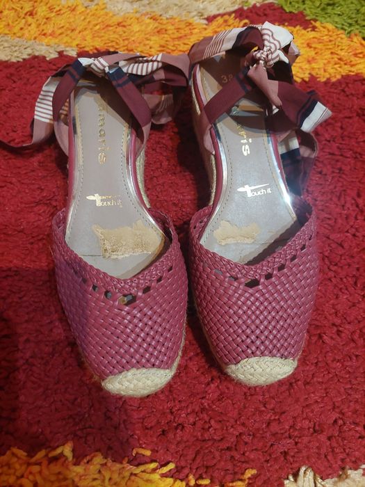 Pantof tip sandala cu panglică TAMARIS