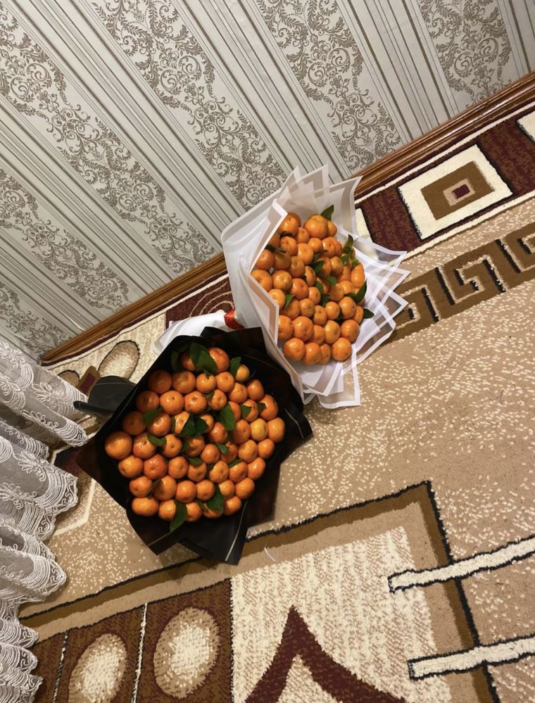 Mandarin buketla fruktoviy buket kapalekli buketla pul buketla