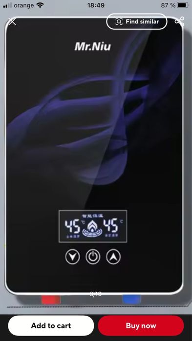 Incalzitor electric instant apa cu afisaj LED temperatura