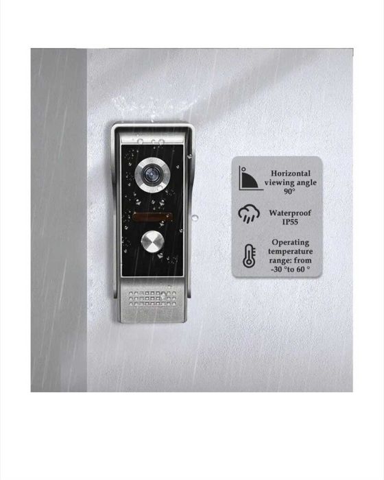 Interfon video, 7 inch, rezistent la apa, 700TVL