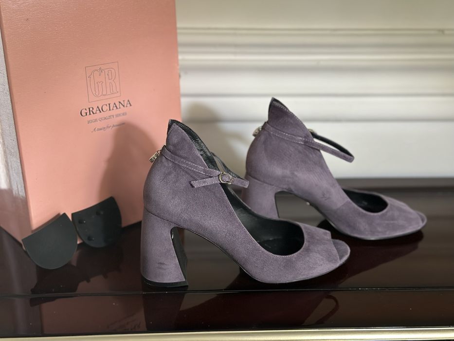 Pantofi eleganti de piele intoarsă - GRACIANA marimea 38