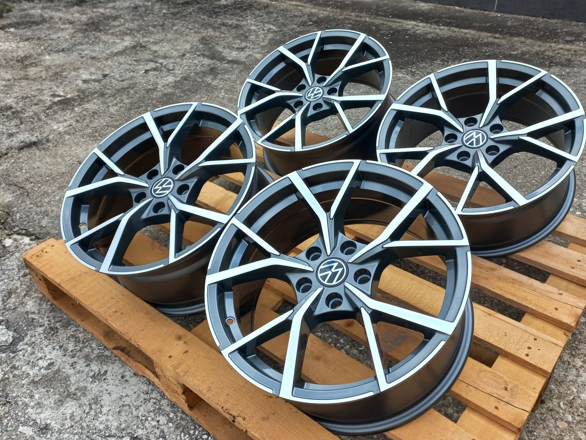 17.Vw Golf Gti R Passat Jetta 7.5j et40 Estroil Black Polis Чисто Нови