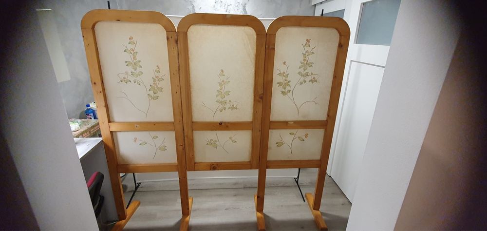 Vand paravan lemn, 3 segmente