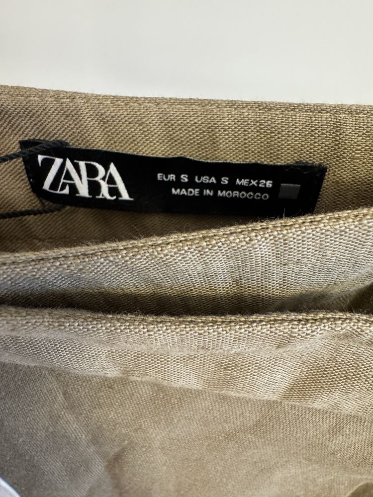 ZARA нов панталон лен и памук S