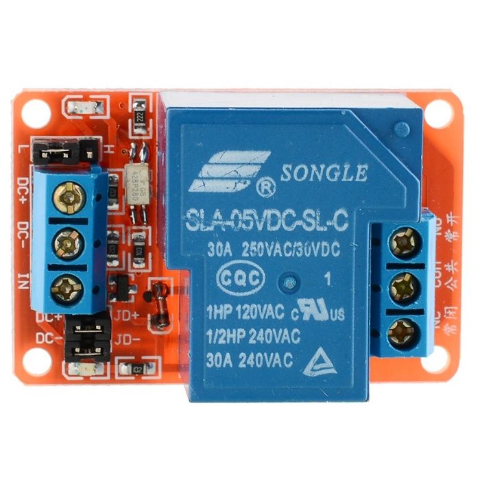 Modul cu 1 releu 5V, 12V si 24V, optocuplor TTL, relee Arduino auto