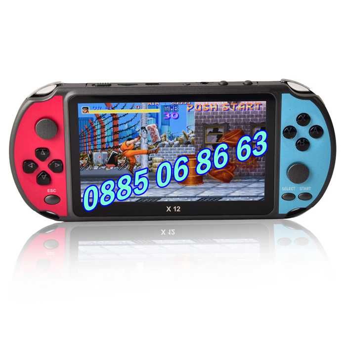 Преносима игрова конзола X12 екран 5.1 инча, тв игра с вградени игри