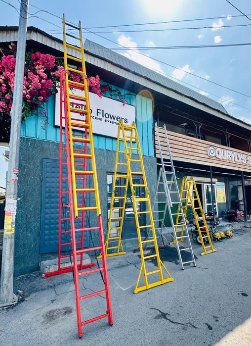 Аренда строительных лестниц Прокат телескопических стремянок