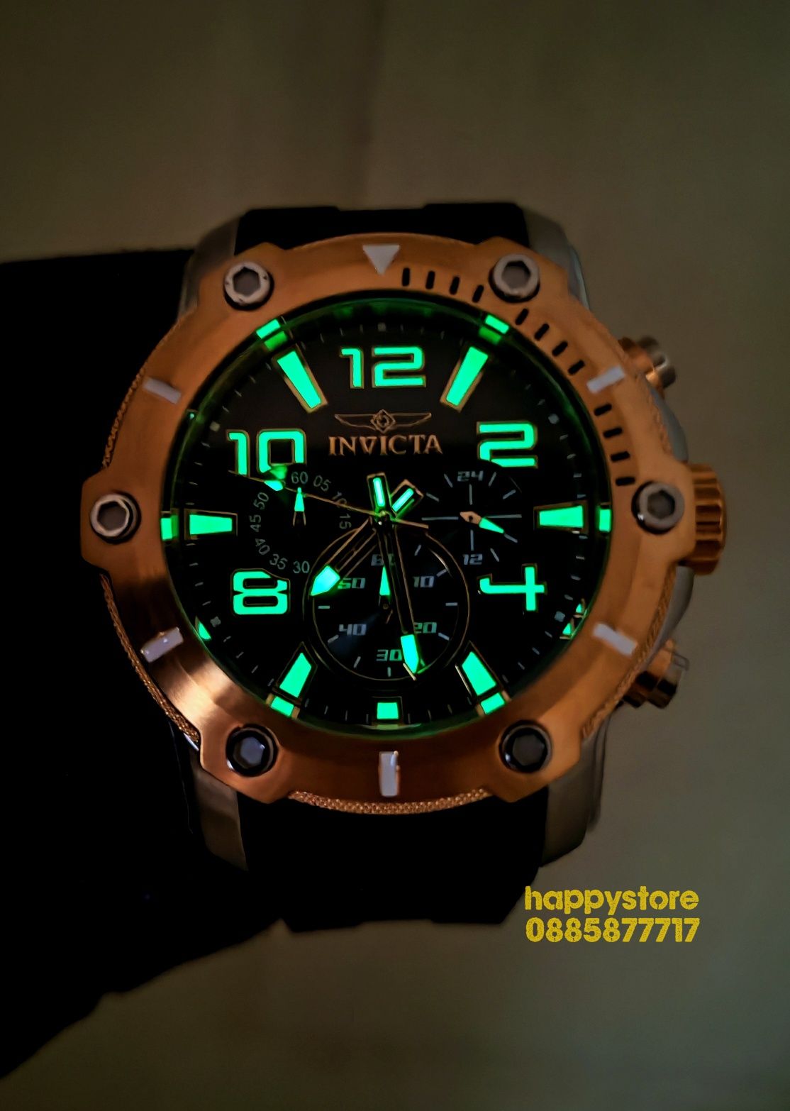 INVICTA Diver Gold/Silver 52 mm, Инвикта нов ръчен часовник