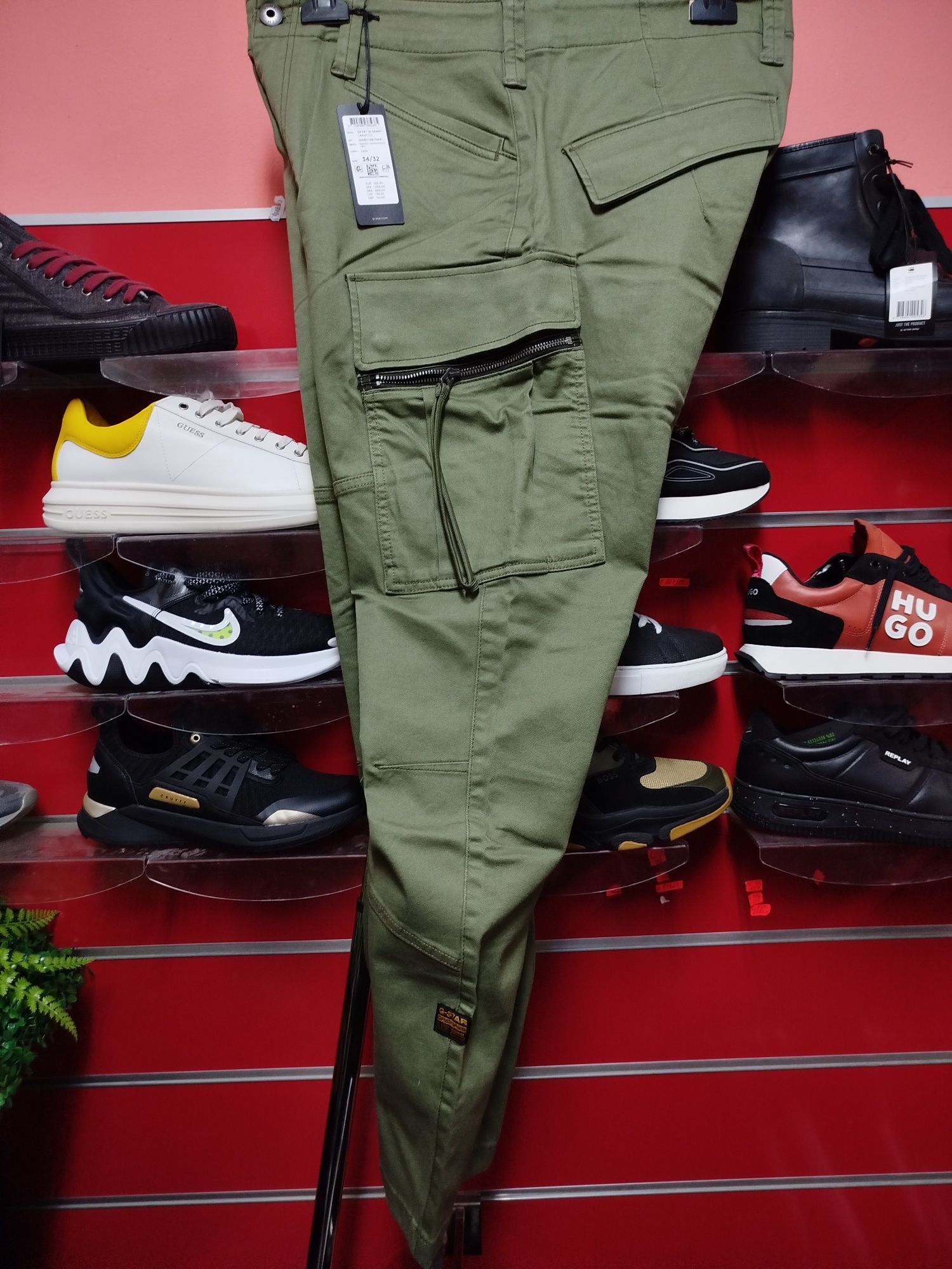 Оригинален карго панталон G-Star Raw Zip 3D W33 W34 нов мъжки