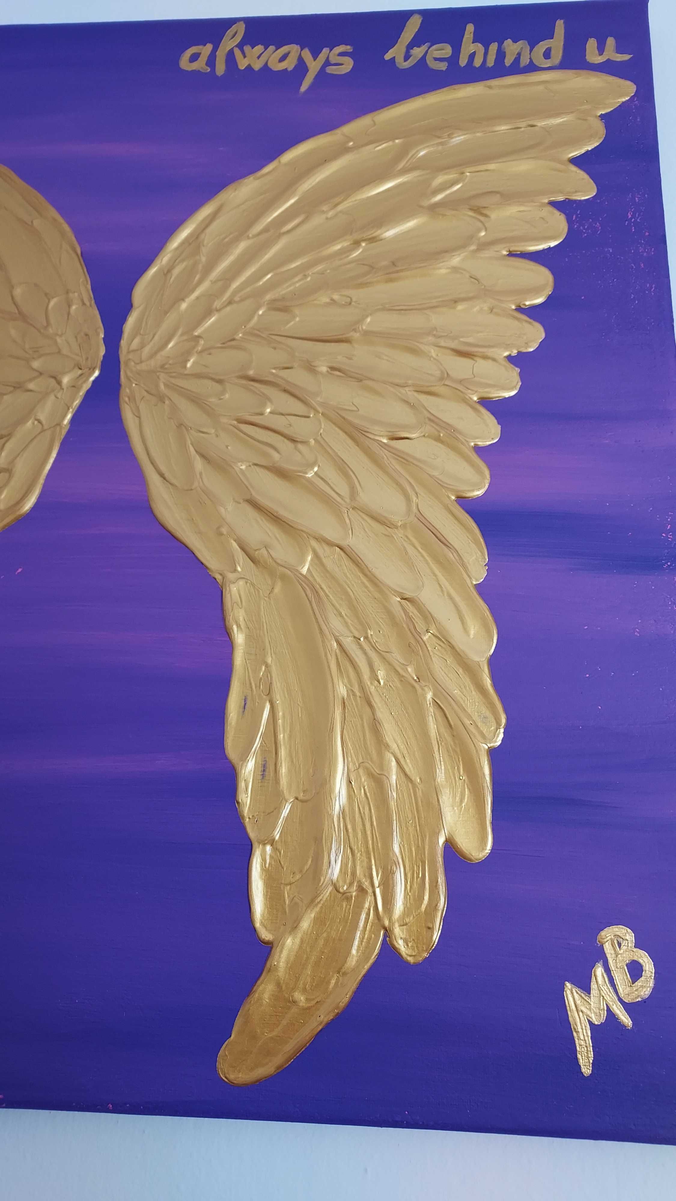 tablou acril pe panza aripi de inger