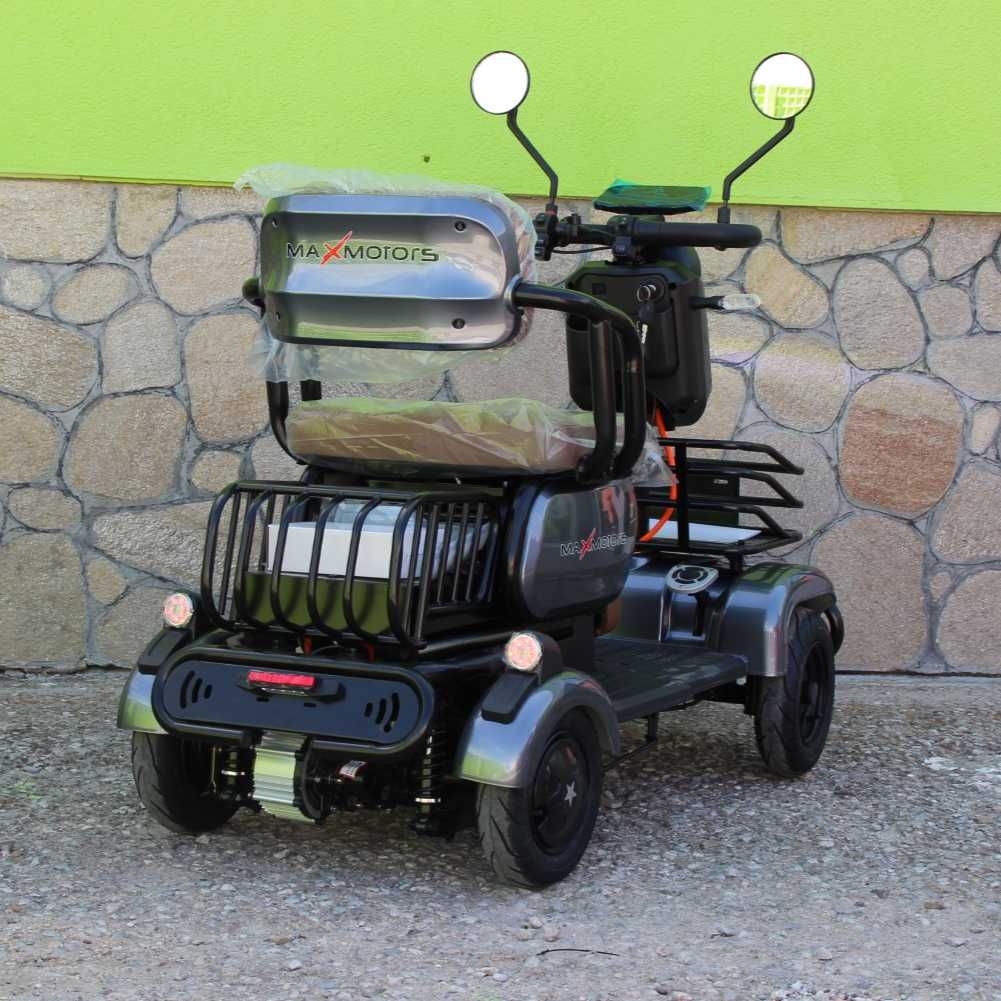Триместна електрическа четириколка MaxMotors A9 GRAY, 1500W, 48V/20Ah