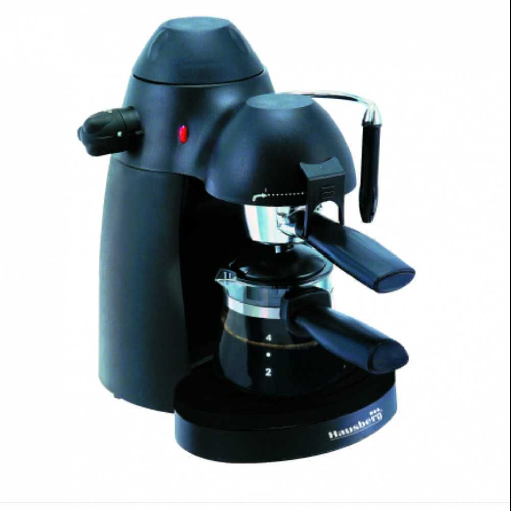 Espressor Manual de Cafea  HAUSBERGHB 3710, 650 W, NEGRU, Cafetiera