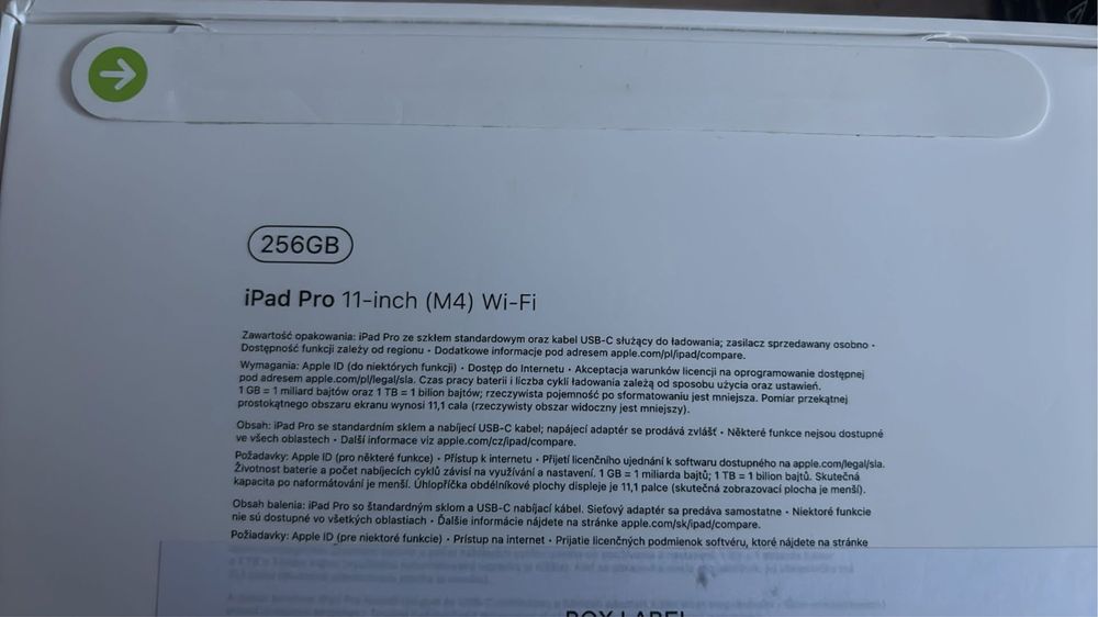 Tableta APPLE iPad Pro 11" (M4), 256GB, 8GB RAM, Wi-Fi Noua