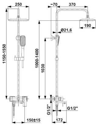 Душ за баня с чучур