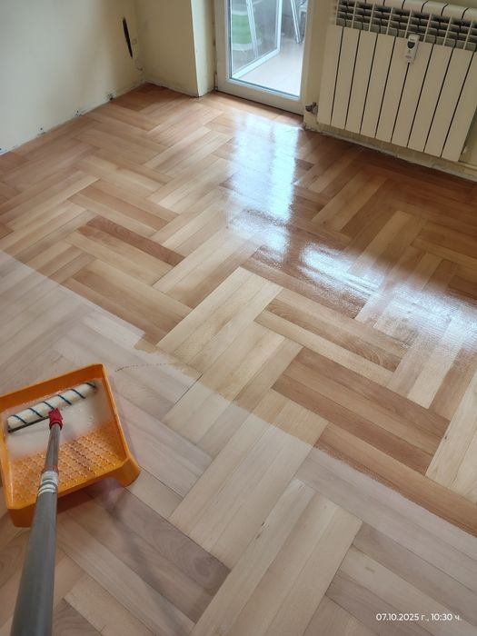 Циклене на паркет и дюшеме