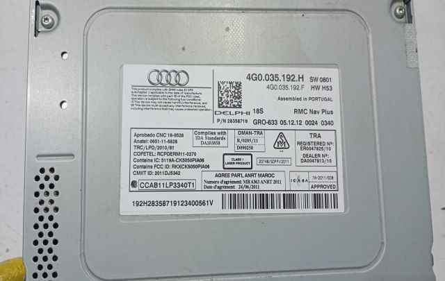 Unitate navigatie multimedia mmi 4G0035192H Audi A6 4G/C7 [facelift]